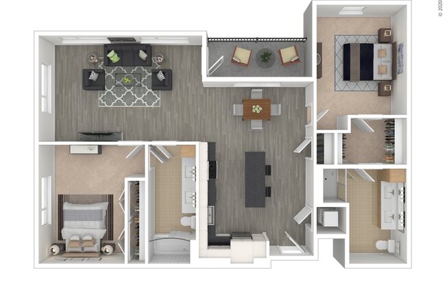 2 beds, 2 baths, 1,131 sqft, $2,894