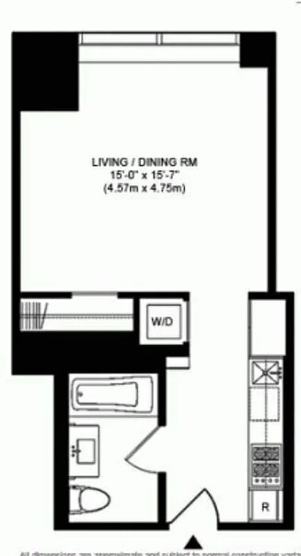 Studio, 1 bath, 439 sqft, $3,900, Unit 26I