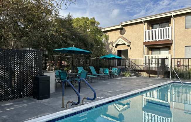 Swimming Pool at Almansor Villa Apartment Homes near Los Angeles in Alhambra, California