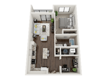 1 bed, 1 bath, 698 sqft, $1,531