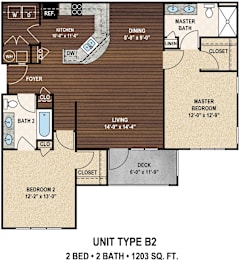 2 beds, 2 baths, 1,203 sqft, $1,772