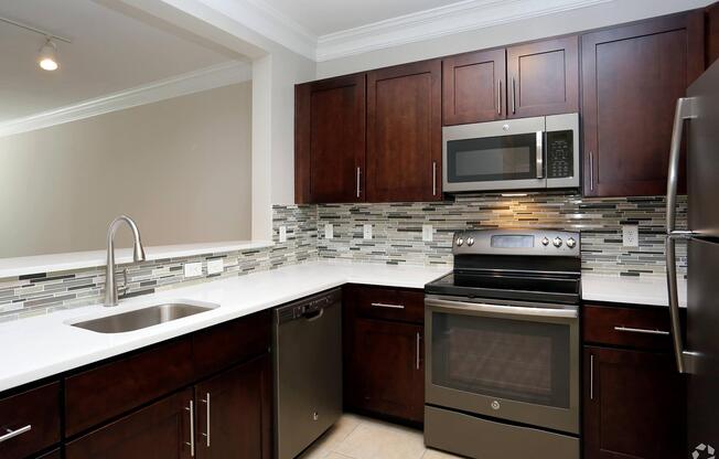 Kitchen at Emerson at Cherry Lane Apartments in Laurel, MD