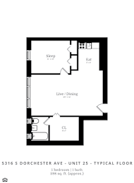 1 bed, 2 baths, $1,275