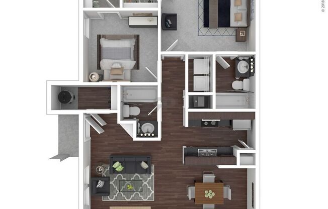 AU-O: Beds - 2: Baths - 2: SqFt Range - 902 to 902