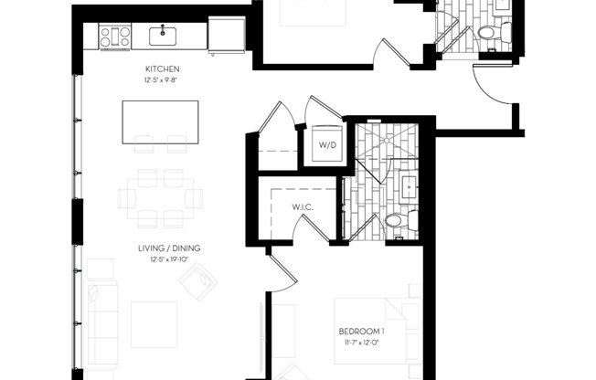 2 beds, 2 baths, 1,016 sqft, $4,600