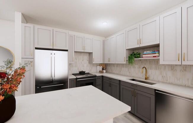 At Modera University Park, premium collection homes feature two-tone cabinets and upgraded fixtures and finishes.