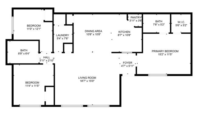 3 beds, 2 baths, 1,260 sqft, $1,695, Unit I-05