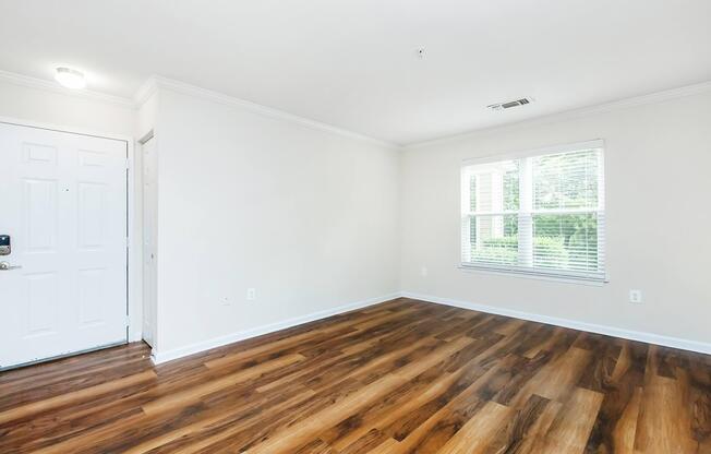 a room with a wooden floor