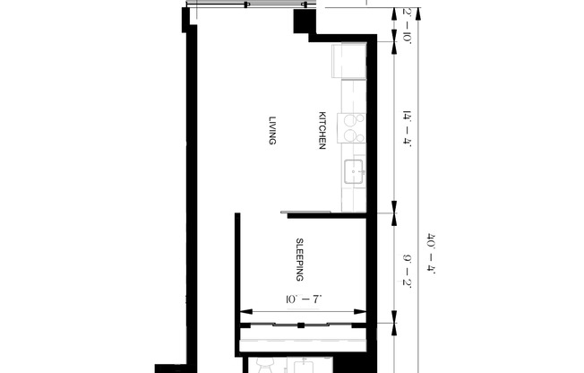 1 bed, 1 bath, 686 sqft, $2,550, Unit 316
