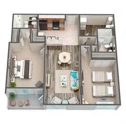 2 beds, 2 baths, 1,092 sqft, $2,627