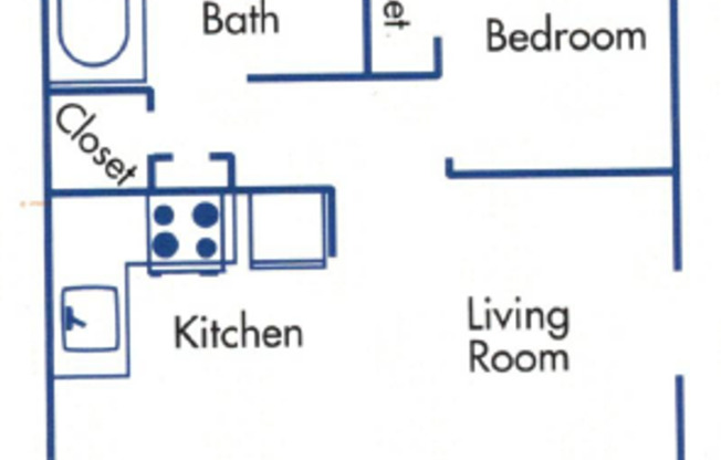 1 bed, 1 bath, 415 sqft, $1,325, Unit 760-51