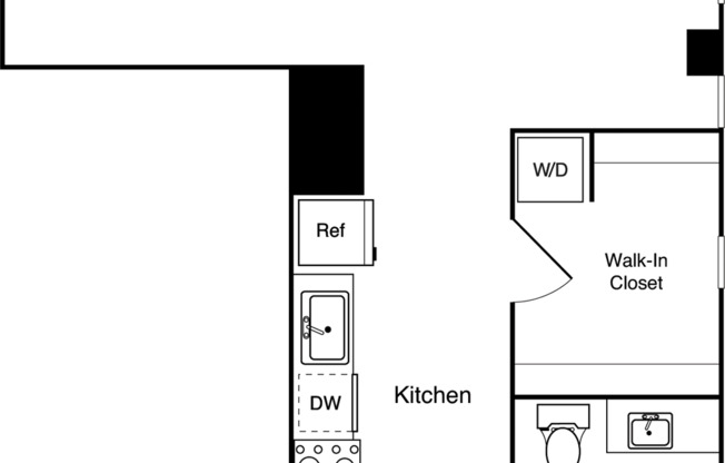 Studio, 1 bath, 607 sqft, $4,200, Unit 3809