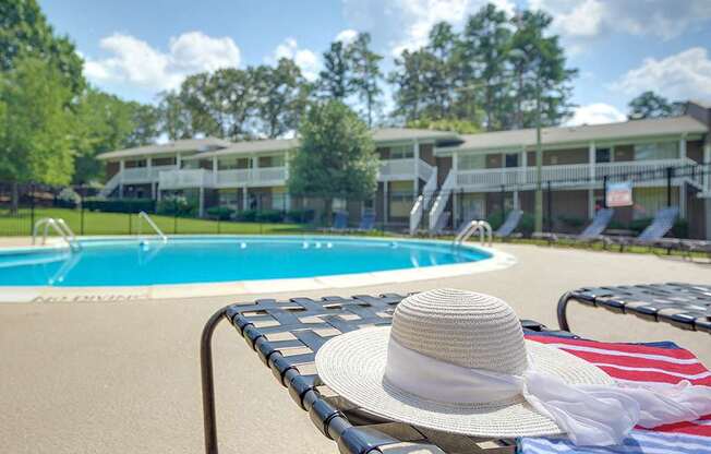 Swimming Pool with Lounge Chairs at Montecito, Raleigh