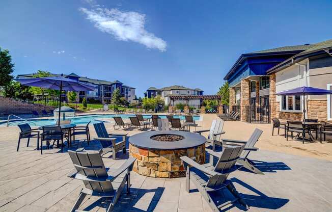 The Fletcher Outdoor Amenities at The Fletcher Southlands, Aurora, CO, 80015