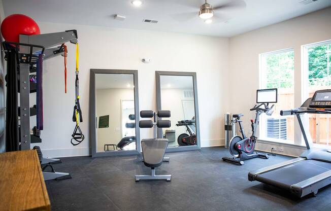furnished fitness center