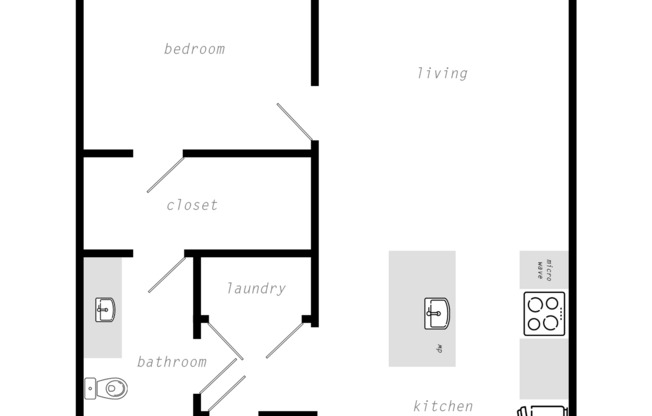 1 bed, 1 bath, 690 sqft, $1,549, Unit 115