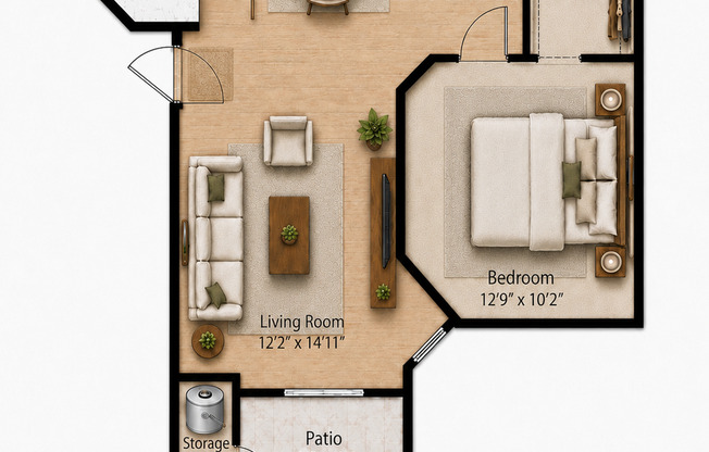 1 bed, 1 bath, 633 sqft, $1,540, Unit 240