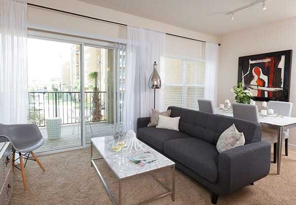 The Gate Apartments Model Unit Living Room