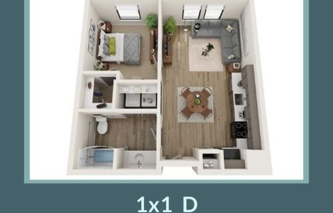 1 bed, 1 bath, 611 sqft, $1,455, Unit 307