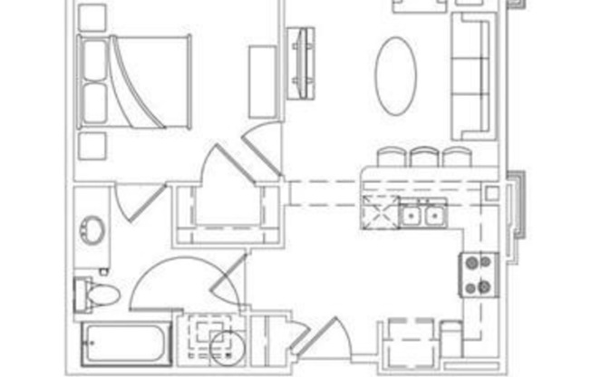 1 bed, 1 bath, 573 sqft, $1,627