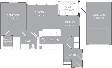 1 bed, 1 bath, 823 sqft, $1,339