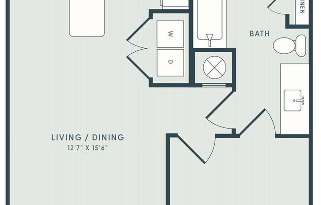 1 bed, 1 bath, 740 sqft, $1,167