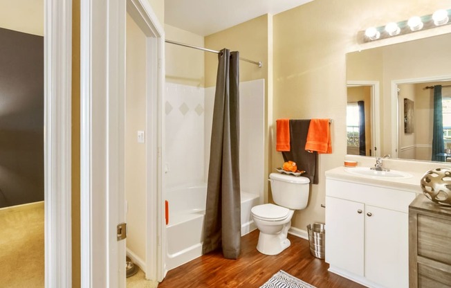 Furnished Bathroom at Courthouse Square Apartments in Stafford, VA