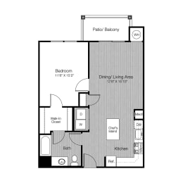 1 bed, 1 bath, 762 sqft, $3,564