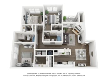 3 beds, 2 baths, 1,264 sqft, $1,795