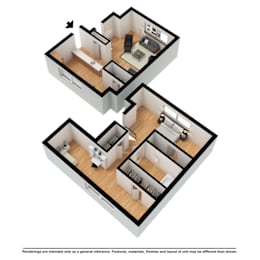 2 beds, 1 bath, 836 sqft, $2,320
