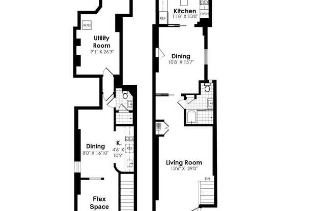 1 bed, 2 baths, 1,100 sqft, $7,200, Unit 1