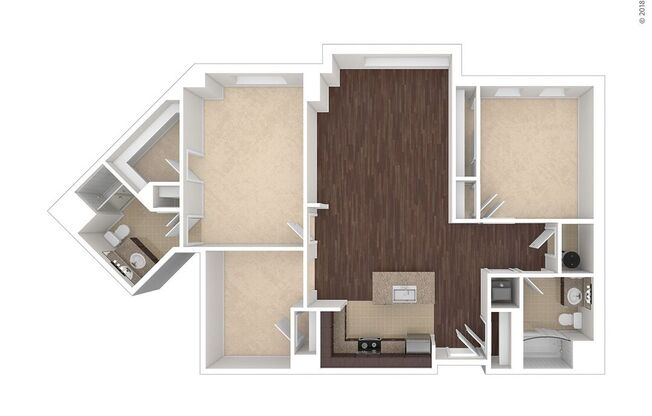 2 beds, 2 baths, 1,335 sqft, $3,670