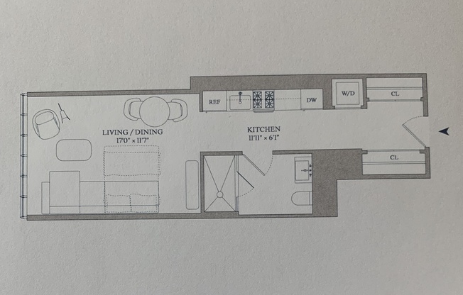 Studio, 1 bath, $7,000, Unit N5B
