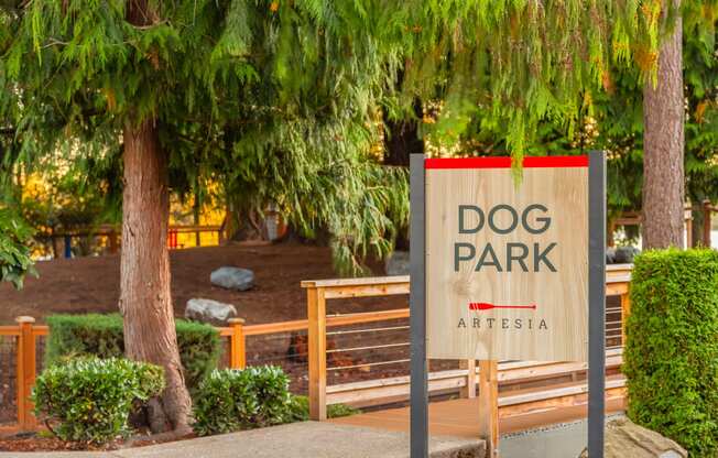 Dog park entrance at Artesia