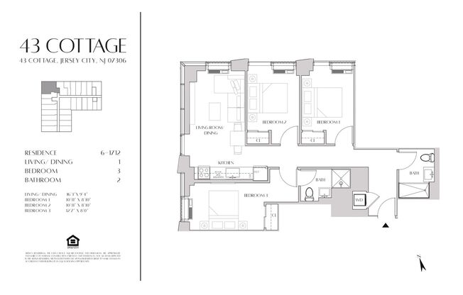 3 beds, 2 baths, 919 sqft, $5,000, Unit 601