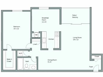 1 bed, 1 bath, 845 sqft, $1,873