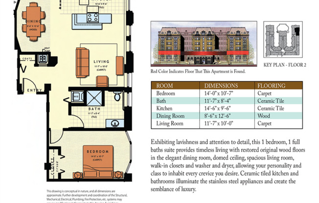 1 bed, 1 bath, 852 sqft, $1,965