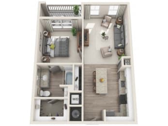 1 bed, 1 bath, 748 sqft, $1,613