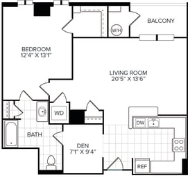 1 bed, 1 bath, 969 sqft, $2,235