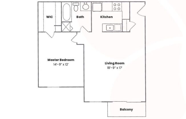 1 bed, 1 bath, 792 sqft, $1,400, Unit 24-9465-205