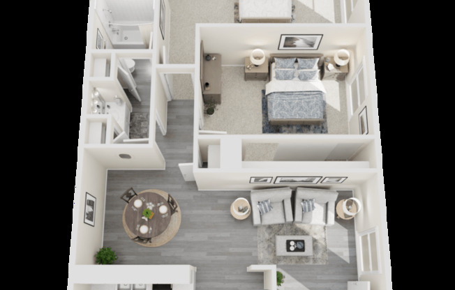 2 beds, 1 bath, 901 sqft, $1,035