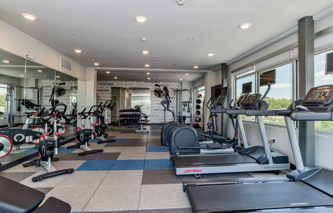 Fitness Center at West Line Flats Apartments in Lakewood, CO