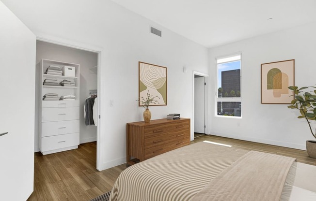 Maya Apartments unit 604 bedroom with closet