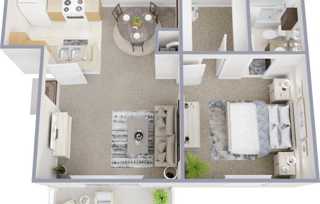 1 bed, 1 bath, 540 sqft, $869