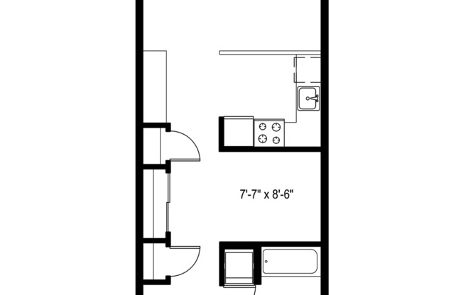 1 bed, 1 bath, 550 sqft, $1,932, Unit 316