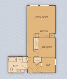 1 bed, 1 bath, 721 sqft, $1,800