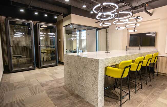 Lounge with chairs at 21 E Chestnut, Chicago, IL