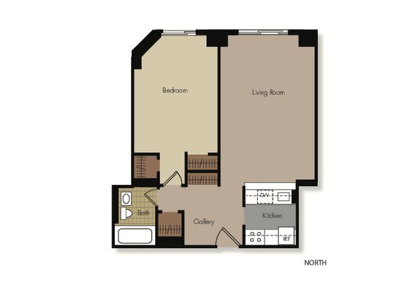 1 bed, 1 bath, 675 sqft, $5,179, Unit S24F