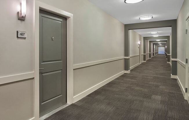 Marshall Park apartments for rent in Downtown Raleigh - Large open hallways inside building