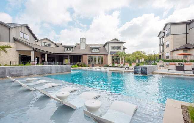 Relaxing Pool Area With Sundeck at Fifty02 Westover Hills, San Antonio, TX, 78251